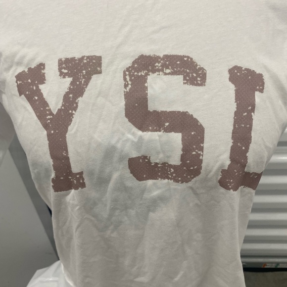 NWT YSL Logo Shirt Embroidered Logo on Sleeve MSRP 700.00 - Picture 2 of 7